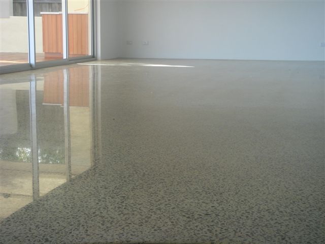 gray polished concrete