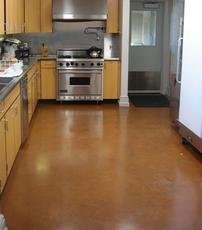 brown kitchen concrete floor