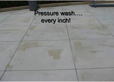 pressure washed concrete